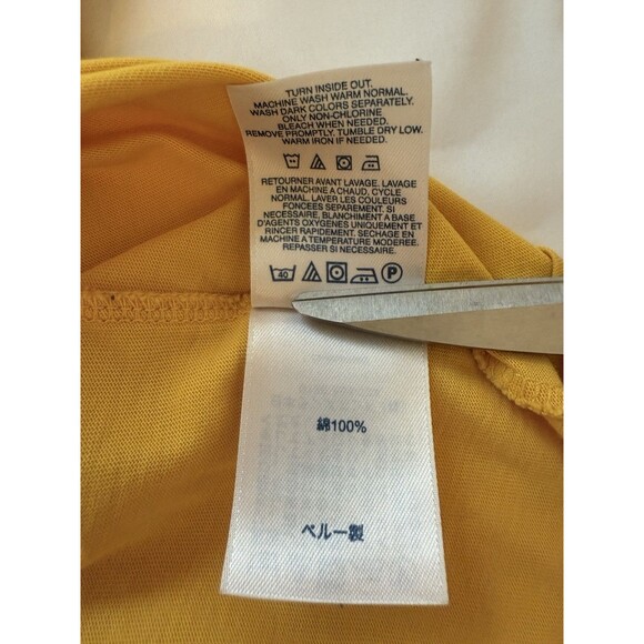 Lands End Womens Yellow V-Neck T-Shirt XS 100% Cotton Casual‎ Short Sleeve - Picture 5 of 7